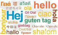 Immagine di saluto in diverse lingue